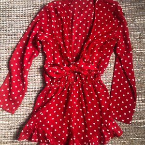 Glamorous Womens Red and White Playsuit-romper